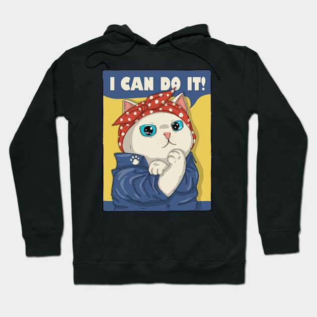 I Can Do It Hoodie by Japanese Neko